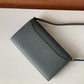 HM Constance Togo Long Wallet 21cm/8.3in Gold Toned Hardware For Women Grey