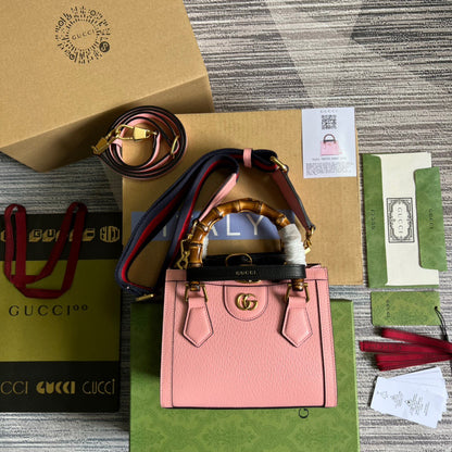 gg Diana Mini Tote Bag Pink For Women, Women’s Bags 7.9in/20cm gg ‎702732 U3ZDT 5479
