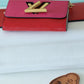 LV Twist MM Bag Epi Red/ Pink For Women,  Shoulder and Cross Body Bags 9.1in/23cm LV