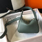 HM Lindy Mini Green Togo Bag With Gold Hardware For Women, Women’s Handbags, Shoulder And Crossbody Bags 7.5in/19cm