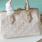 LV Speedy Bandouliere 20 Monogram Empreinte Pale Beige For Women,  Shoulder And Crossbody Bags 20.5cm/8.1in LV M46163
