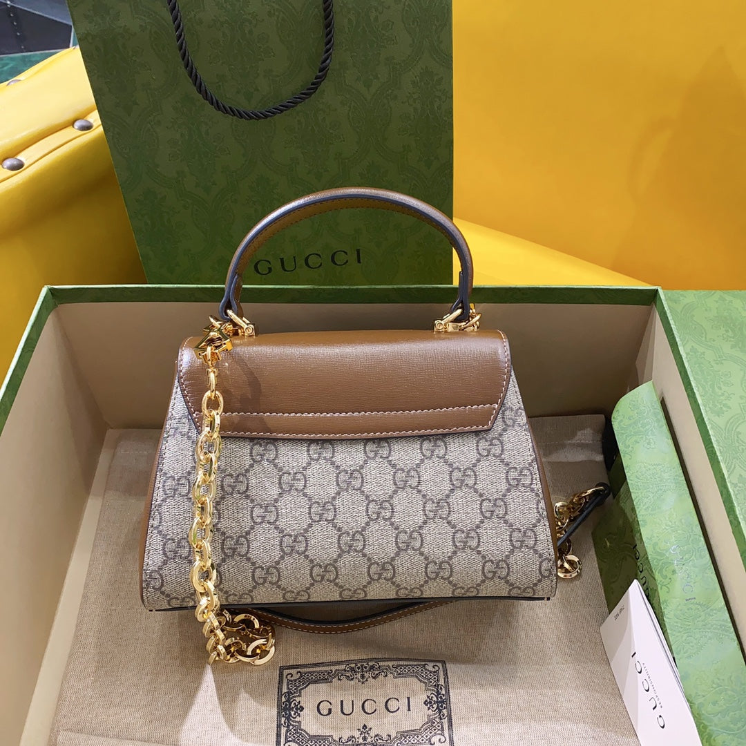 gg Horsebit 1955 Mini Bag Brown For Women, Women’s Bags 8.7in/22cm gg ‎703848 9AAAJ 8563