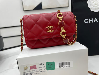 ChanelMini Flap Bag Red For Women, Women’s Bags 7.5in/19cm