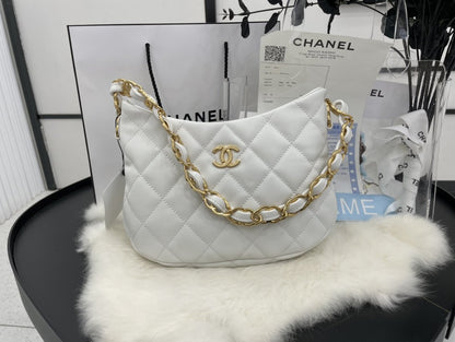 ChanelHobo Handbag White For Women, Women’s Bags 9.4in/24cm
