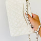 ChanelSmall Classic Handbag White For Women, Women’s Bags 9.1in/23cm