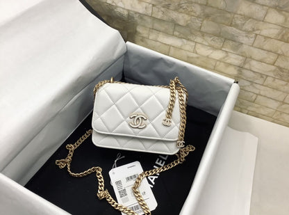 ChanelSpring And Summer 22C White For Women, Women’s Bags 6.1in/15.5cm