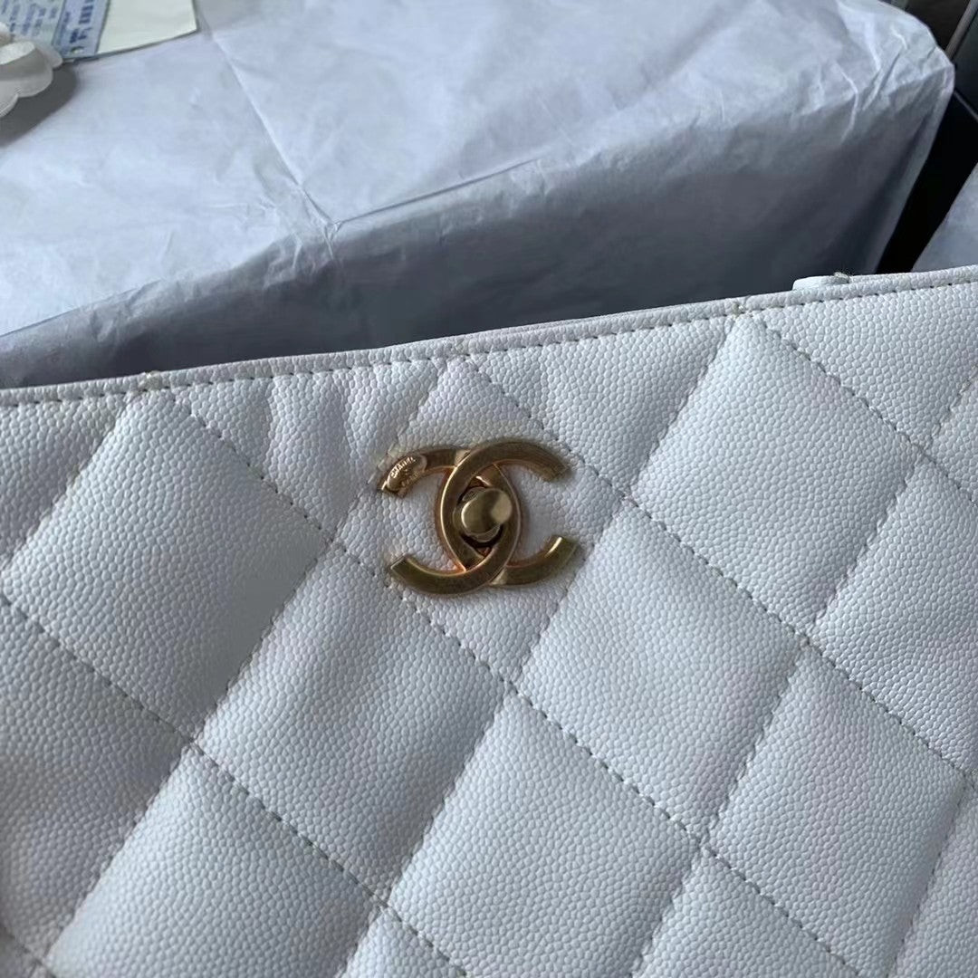ChanelSmall Shopping Bag White For Women, Women’s Bags 9.1in/23cm