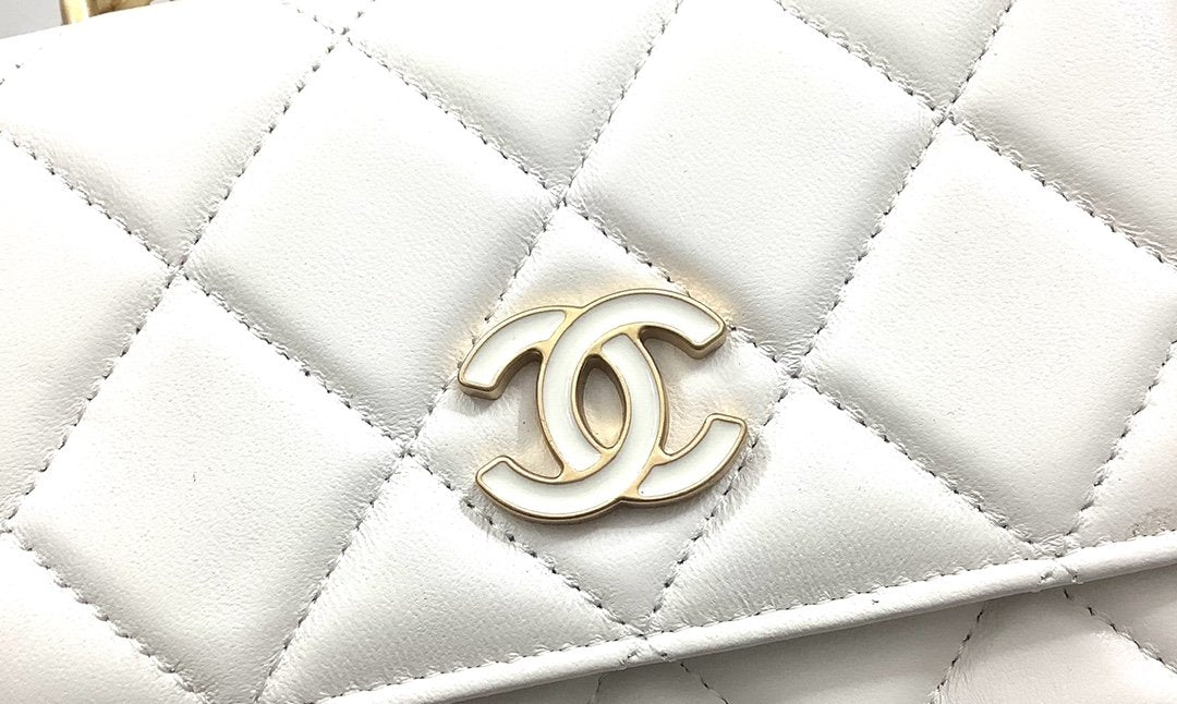 ChanelSpring And Summer 22C White For Women, Women’s Bags 6.1in/15.5cm