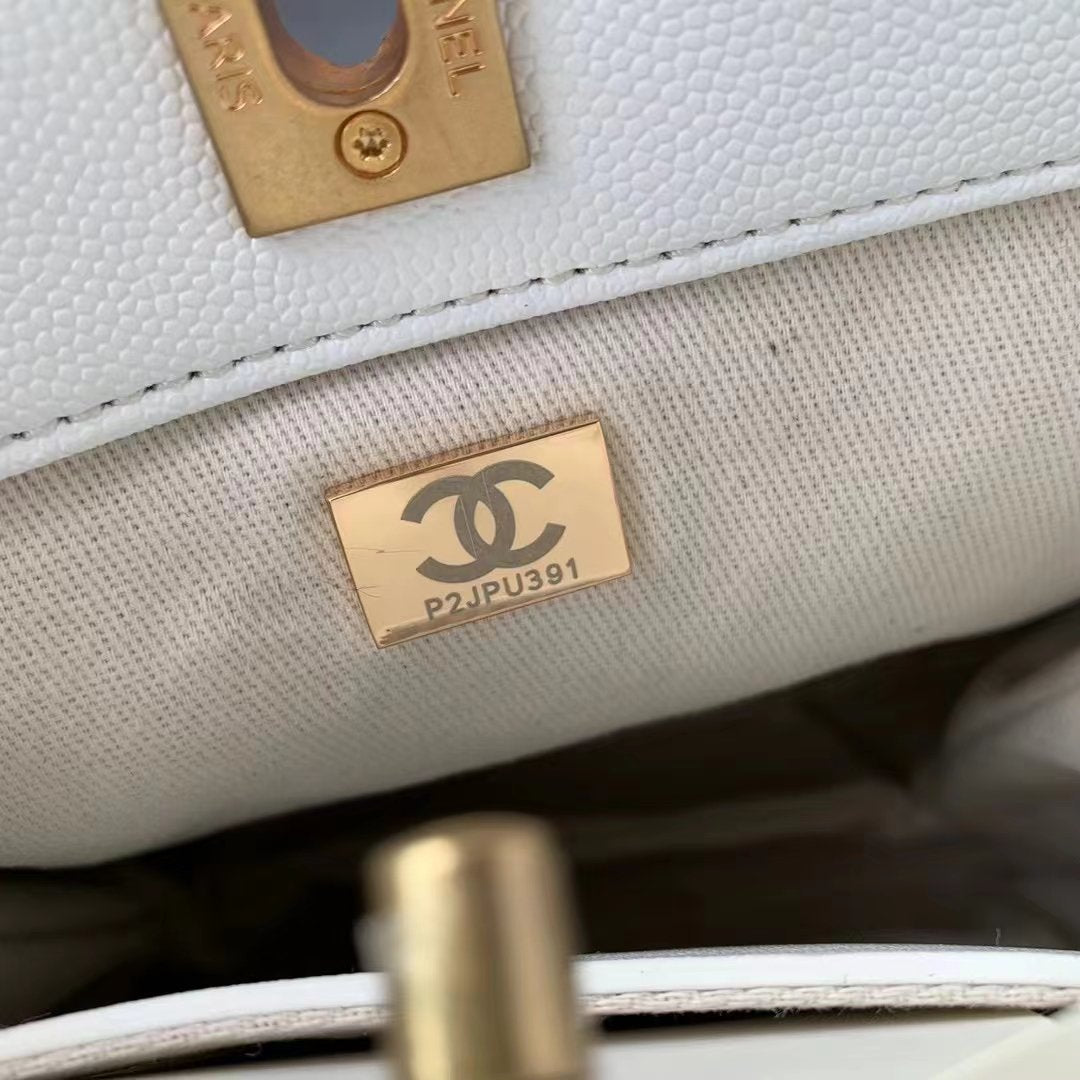 ChanelSmall Shopping Bag White For Women, Women’s Bags 9in/23cm
