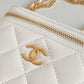 ChanelSmall Vanity With Chain White For Women, Women’s Bags 4.3in/11cm