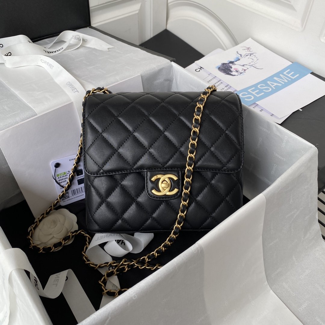 ChanelSmall Floor Pack Black For Women, Women’s Bags 7.6in/19.5cm