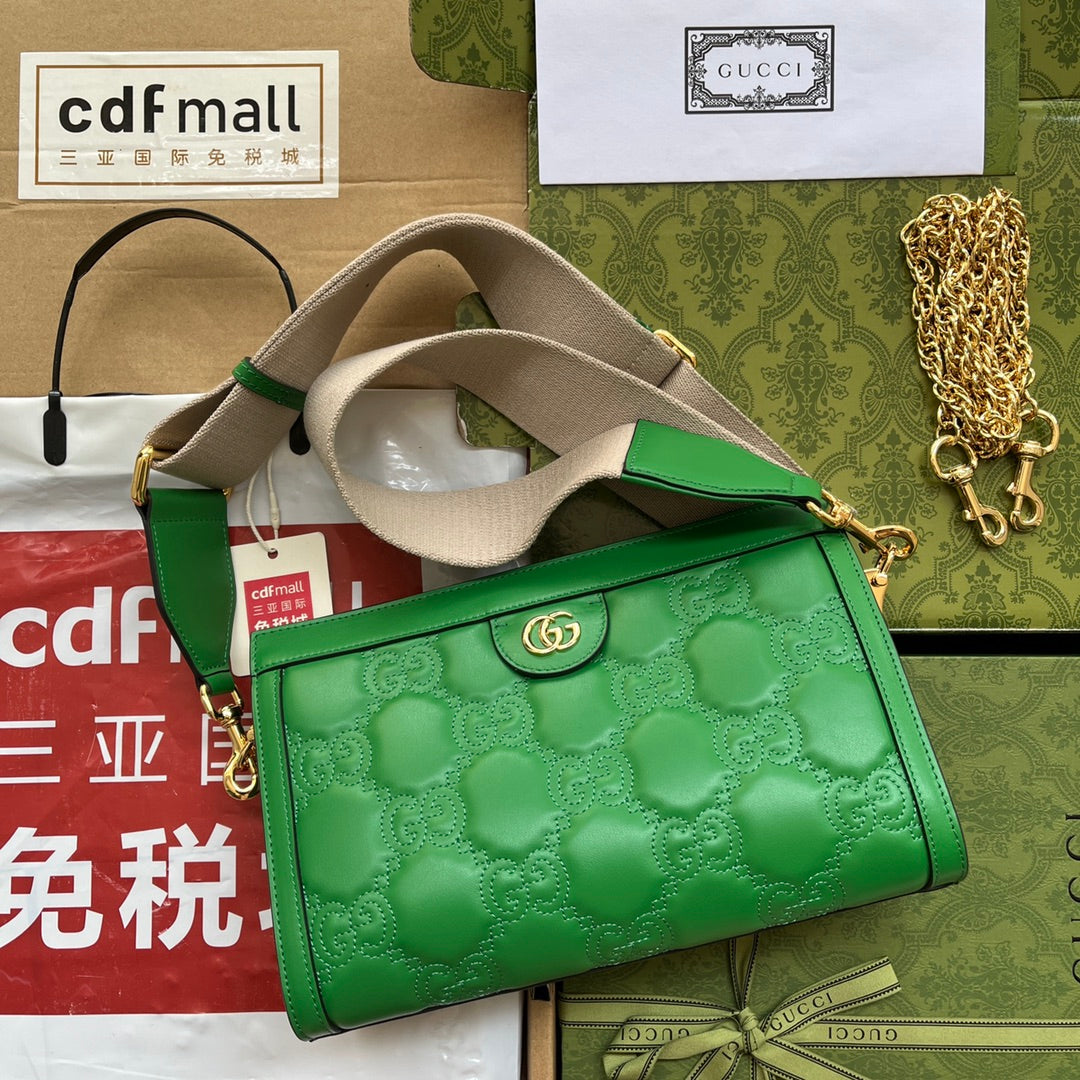 gg Matelassé Small Bag Green For Women, Women’s Bags 10.2in/26cm gg‎