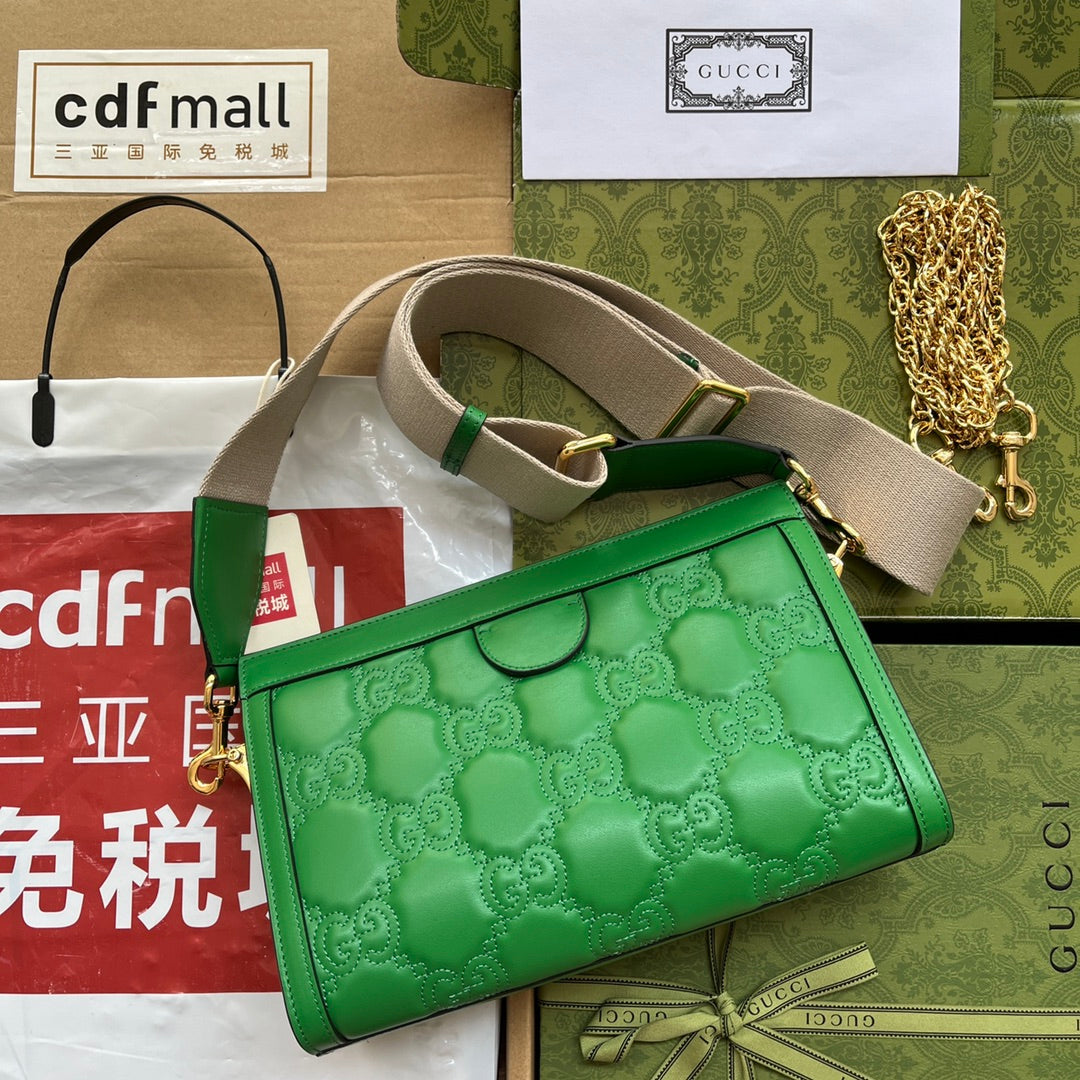 gg Matelassé Small Bag Green For Women, Women’s Bags 10.2in/26cm gg‎