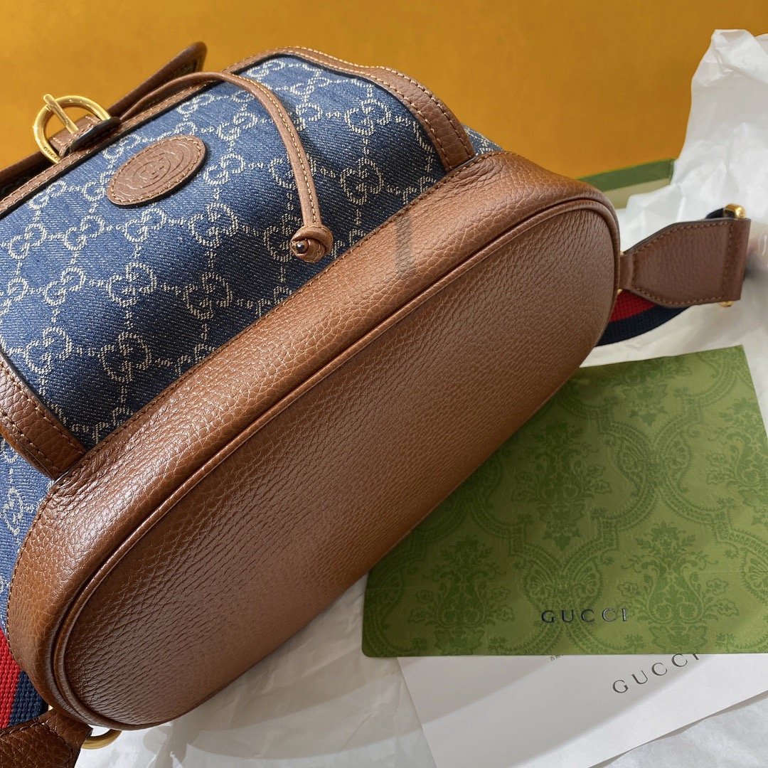 gg Backpack With Interlocking G Blue For Women, Women’s Bags 11.8in/30cm gg