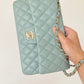 ChanelSmall Classic Handbag Light Green For Women, Women’s Bags 9.1in/23cm