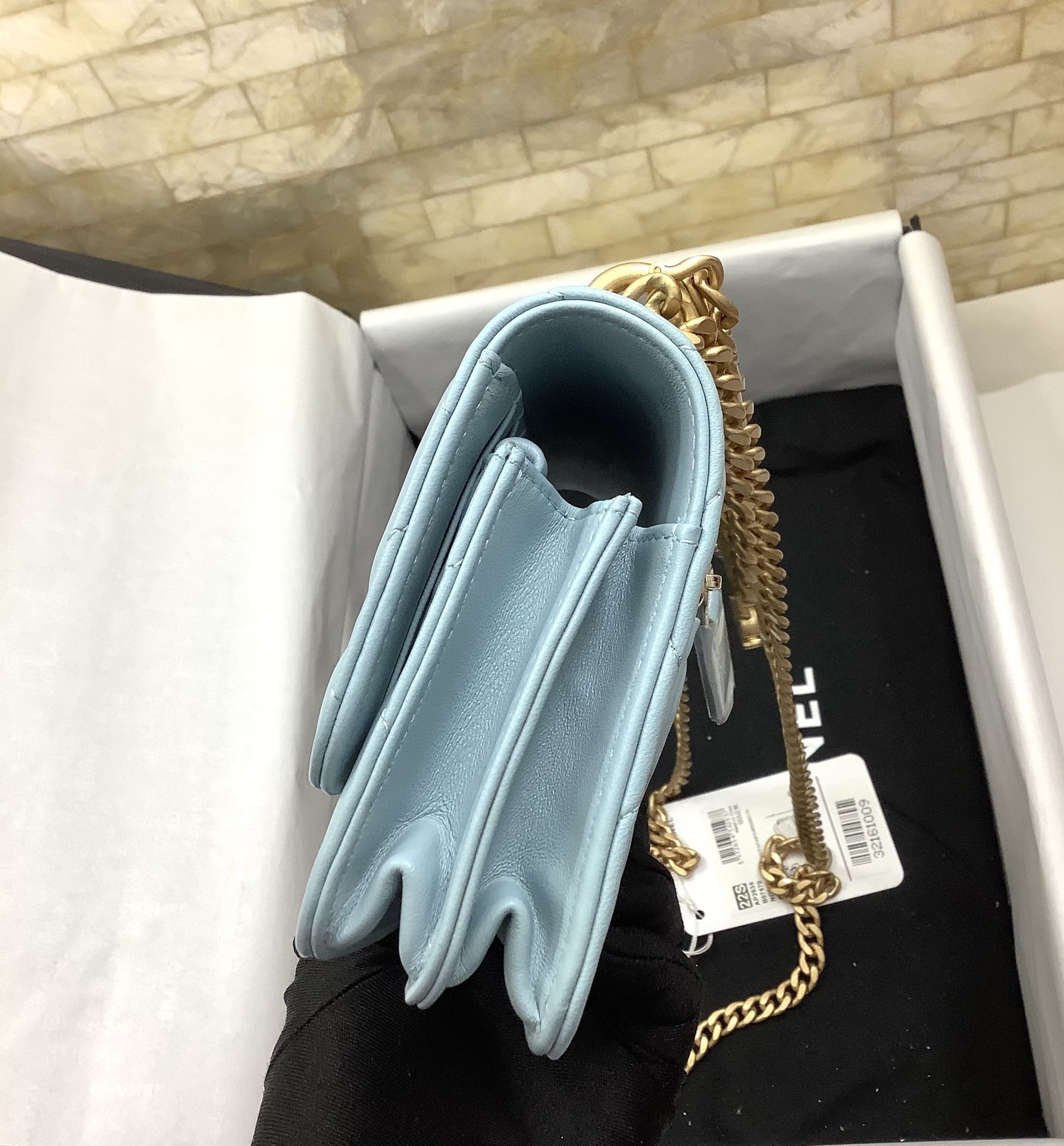 ChanelSpring And Summer 22C Turquoise For Women, Women’s Bags 6.1in/15.5cm