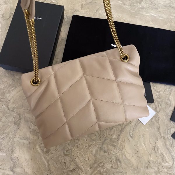 PUFFER MEDIUM BAG IN QUILTED LAMBSKIN