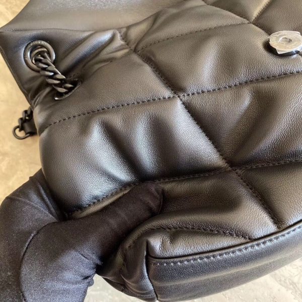 PUFFER MEDIUM BAG IN QUILTED LAMBSKIN