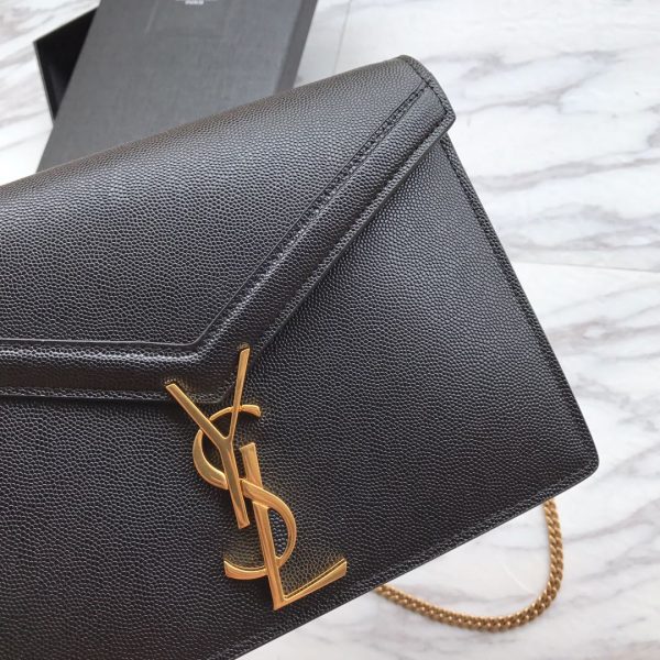 CASSANDRA MONOGRAM CLASP BAG IN OSTRICH