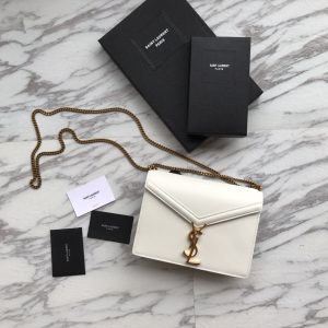 CASSANDRA MONOGRAM CLASP BAG IN OSTRICH