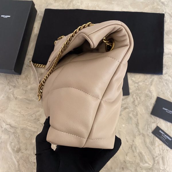 PUFFER MEDIUM BAG IN QUILTED LAMBSKIN