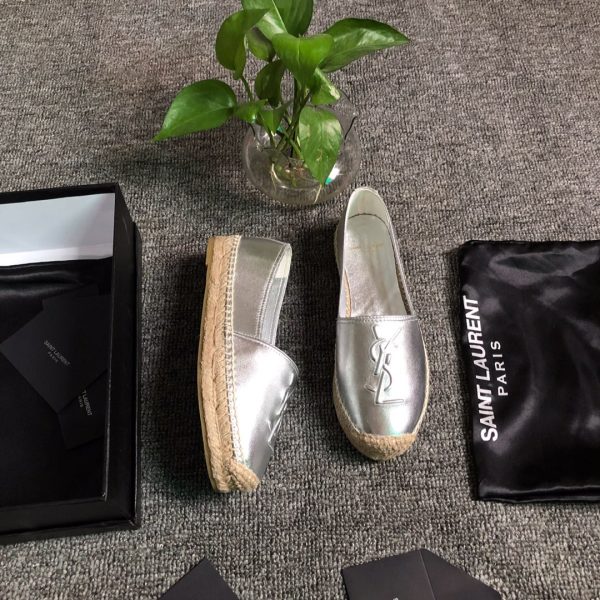 MONOGRAM ESPADRILLES IN METALIZED LAMBSKIN