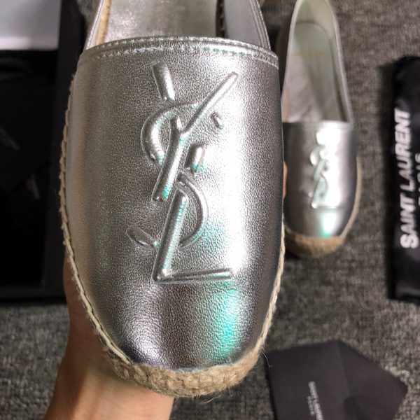 MONOGRAM ESPADRILLES IN METALIZED LAMBSKIN