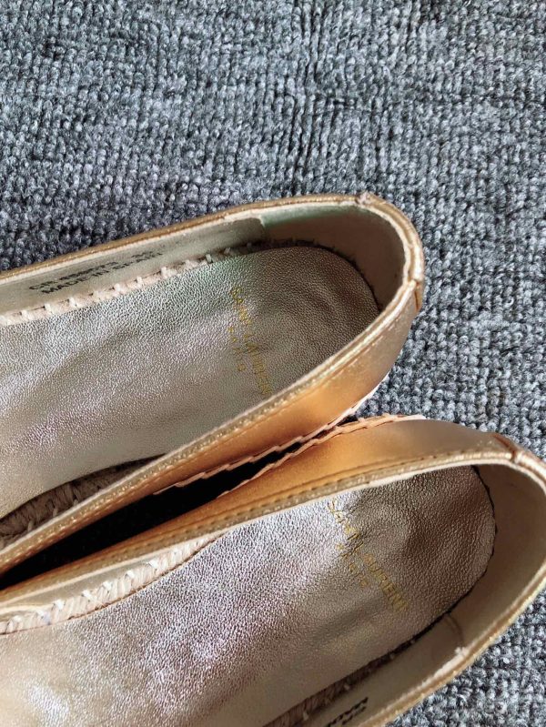 MONOGRAM ESPADRILLES IN METALIZED LAMBSKIN