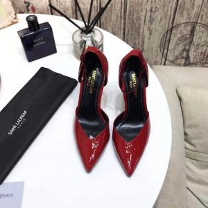 OPYUM SLINGBACK PUMPS IN PATENT LEATHER WITH GOLD-TONE HEEL