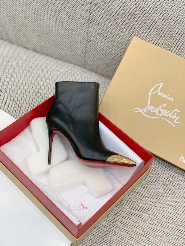 Christian Louboutin Golden Toes Ankle Boots