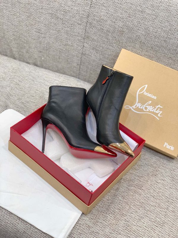 Christian Louboutin Golden Toes Ankle Boots