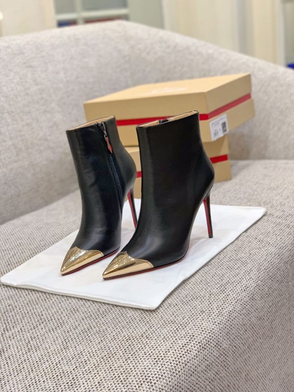 Christian Louboutin Golden Toes Ankle Boots