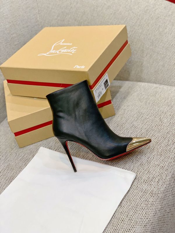 Christian Louboutin Golden Toes Ankle Boots