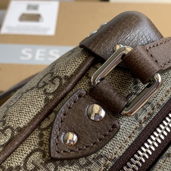 GG shoulder bag with leather details