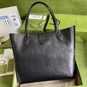 Small Double G leather tote