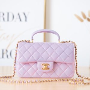 MINI FLAP BAG WITH TOP HANDLE