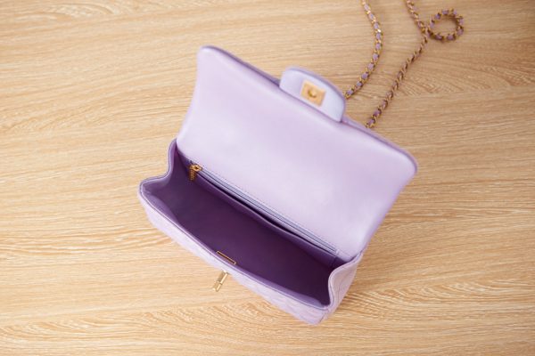 MINI FLAP BAG WITH TOP HANDLE