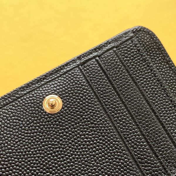 CASSANDRE MATELASSÉ COMPACT ZIP AROUND WALLET IN GRAIN DE POUDRE EMBOSSED LEATHER