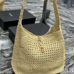 PARIS VII LARGE FLAT HOBO BAG IN CROCODILE-EMBOSSED LEATHER