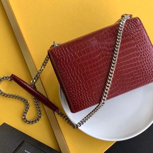 SUNSET MEDIUM CHAIN BAG IN SMOOTH LEATHER