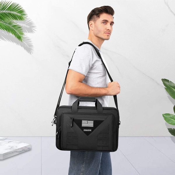 Laveszi Large Capacity Tactical Messenger Bag | 17 inch | Water-Resistant | Multiple Pockets | Durable Design