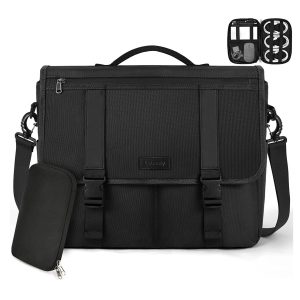 Laveszi Lightweight Waterproof Messenger Bag | Organized & Spacious | Fits 15.6″ Laptop | Key Ring | Side Pockets