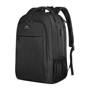 Laveszi  18″ Anti-Theft Travel Backpack | Water-Resistant | 15.6″ Laptop Compartment | USB Charging Port
