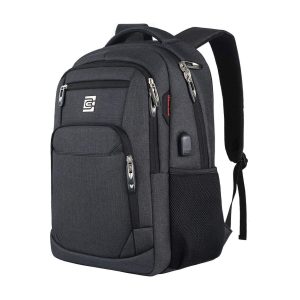 Laveszi  18″ Anti-Theft Pocket Travel Backpack | USB Charging Port | Ventilated Padding | Lightweight Polyester