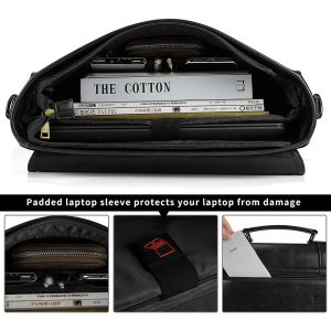Laveszi Designer Messenger Bag | 15″ Laptop Sleeve | Multiple Compartments | Adjustable Shoulder Strap