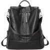 Laveszi  14″ Women’s Vegan Leather Backpack with Removable Straps | Multiple Pockets | Water-Resistant
