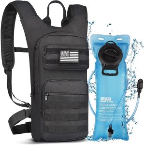 Laveszi  18″ Men’s Tactical Backpack with 3L Hydration Bladder | Durable 900D Fabric | MOLLE Webbing | BPA-Free
