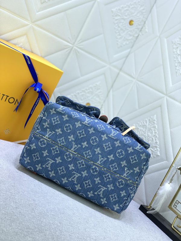 Lv Denim Backpack Blue