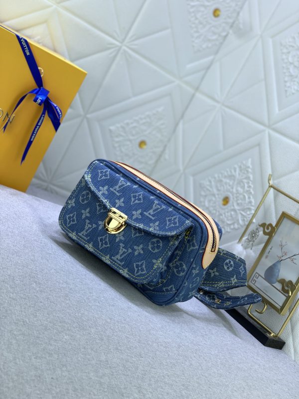 LV DENIM bum bag