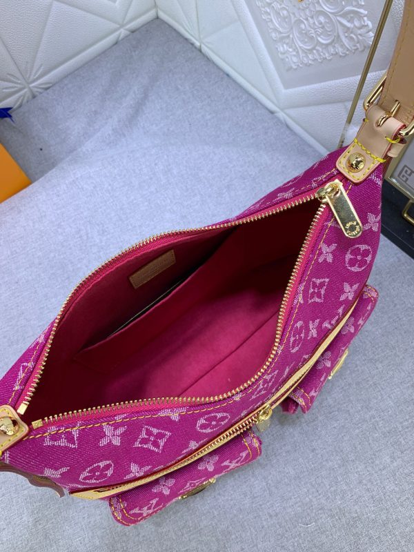 LV Baggie PM Monogram Denim Pink